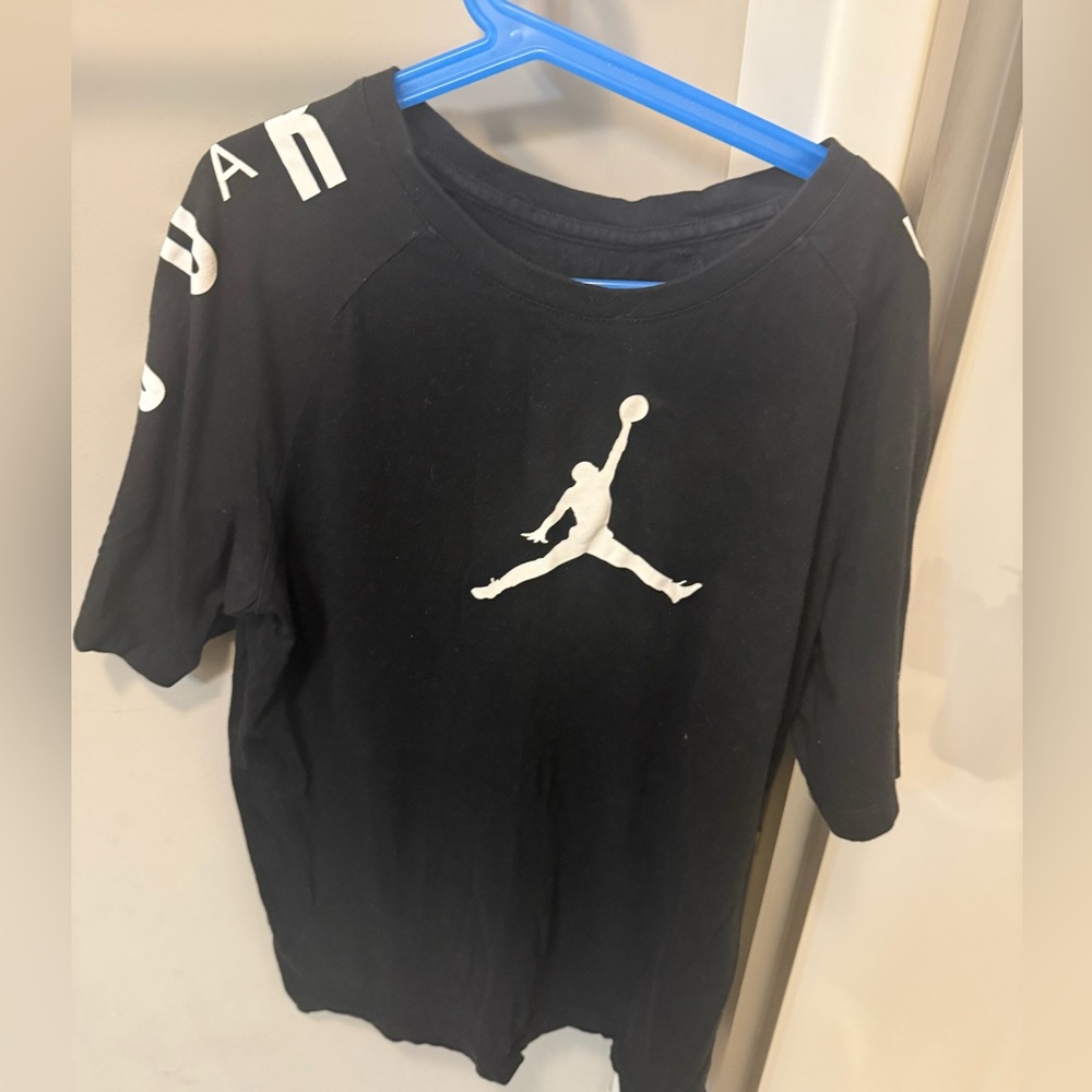 Jordan Kids Black and White Logo Tee youth xl 13-15
